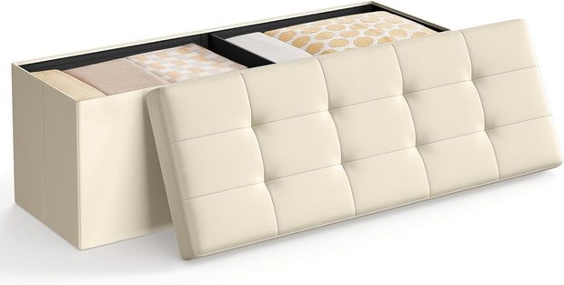 Folding Storage Footstool – Versatile Ottoman & Storage
