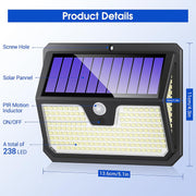 Solar Outdoor Security Lights – Motion Sensor LED Lights (4-Pack)