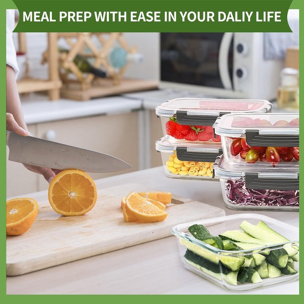 Skroam 36OZ Glass Food Storage