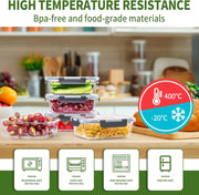 Skroam 36OZ Glass Food Storage