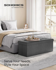 Folding Storage Footstool – Versatile Ottoman & Storage