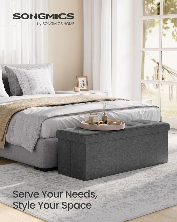 Folding Storage Footstool – Versatile Ottoman & Storage