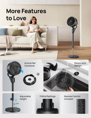 Adjustable Oscillating Pedestal Fan