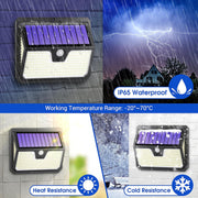 Solar Outdoor Security Lights – Motion Sensor LED Lights (4-Pack)