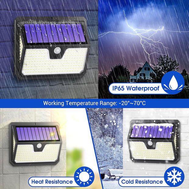 Solar Outdoor Security Lights – Motion Sensor LED Lights (4-Pack)