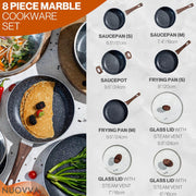 Non-Stick Marble Pots & Pans Set – Pro-Grade Cookware